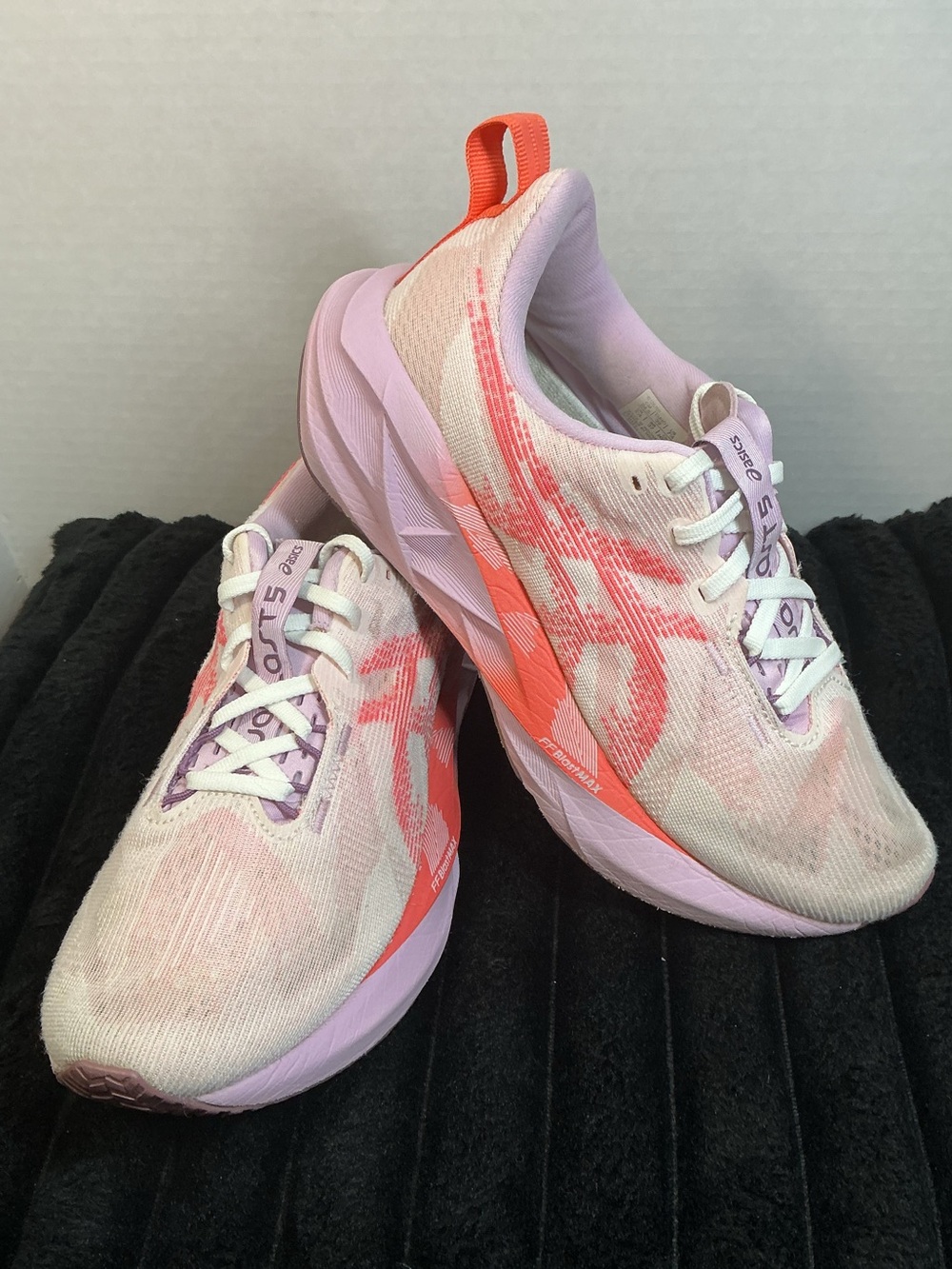 ASICS Novablast 5 Women’s Running Shoes Size 7.5 Pink Sunset Red FF BLAST MAX